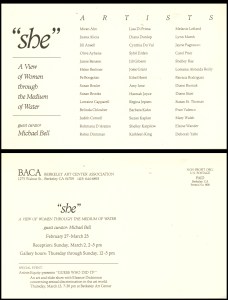 Exhibition card for Amy Ione