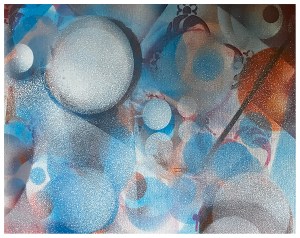 Abstract Snow painting by Amy Ione