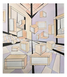 Painting by Amy Ione. Acrylic and Ink.