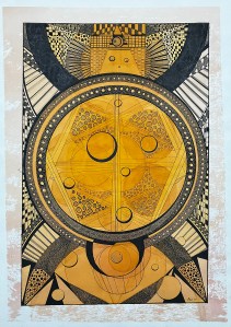 Painting on paper by Amy Ione